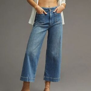 Pilcro The Skipper Wide Leg, Cropped Jean, Size 30